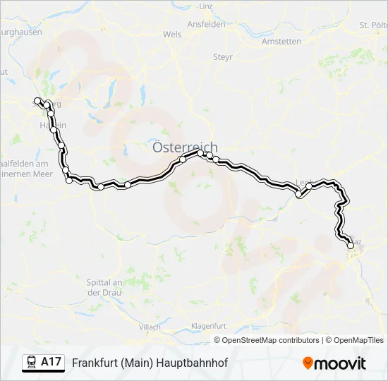 A17 Train Line Map