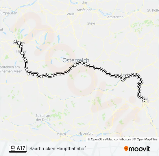 A17 Train Line Map