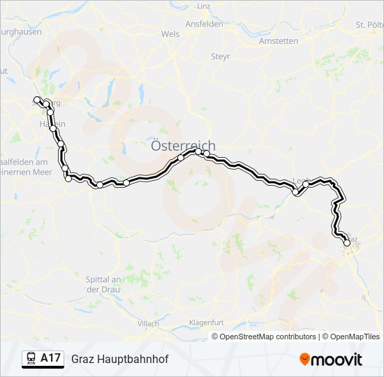 A17 train Line Map