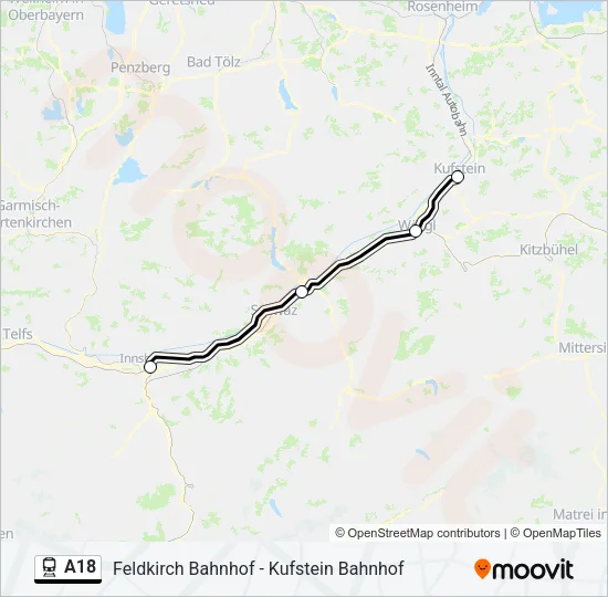 A18 Train Line Map