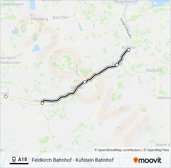 linie A18 Karte