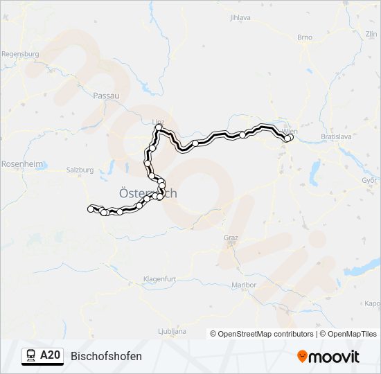 A20 Train Line Map