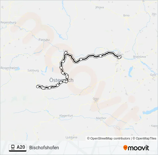 A20 Train Line Map
