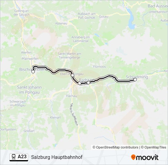 A23 Train Line Map