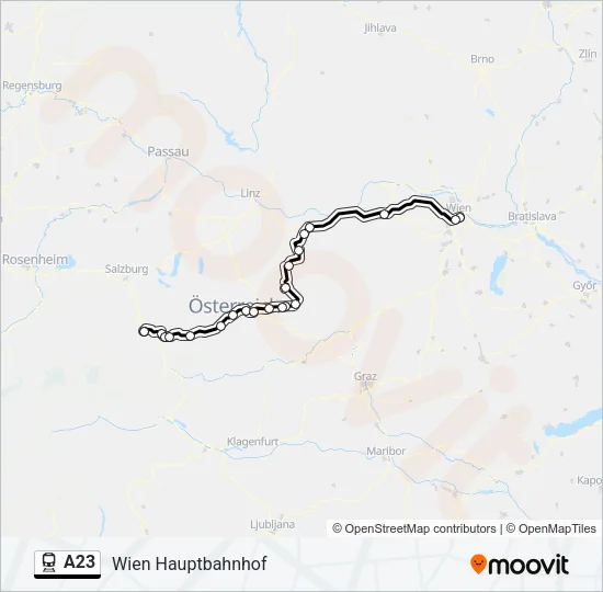 A23 Train Line Map