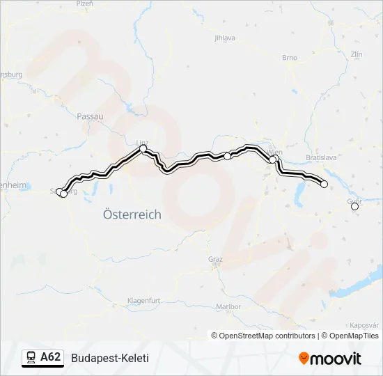 A62 Train Line Map