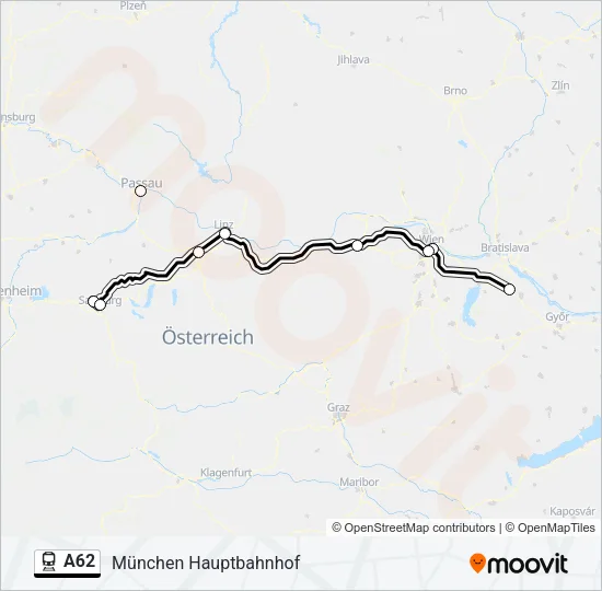 A62 Train Line Map