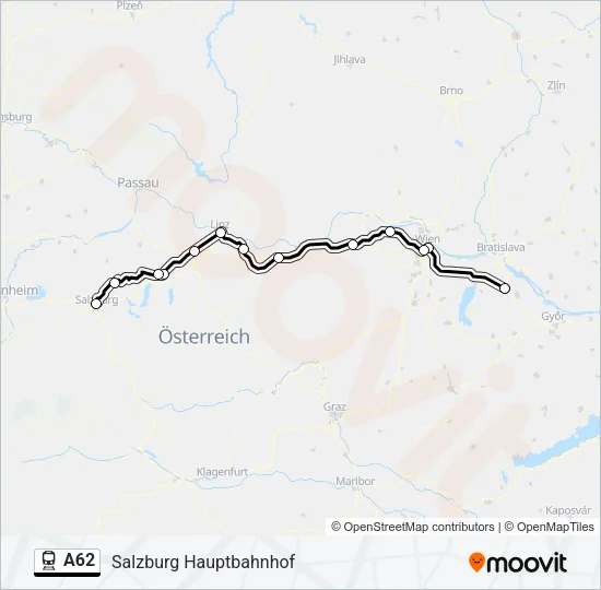 A62 Train Line Map