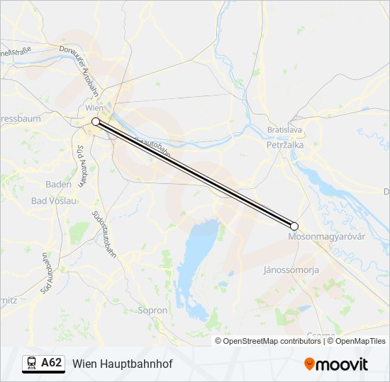 A62 train Line Map