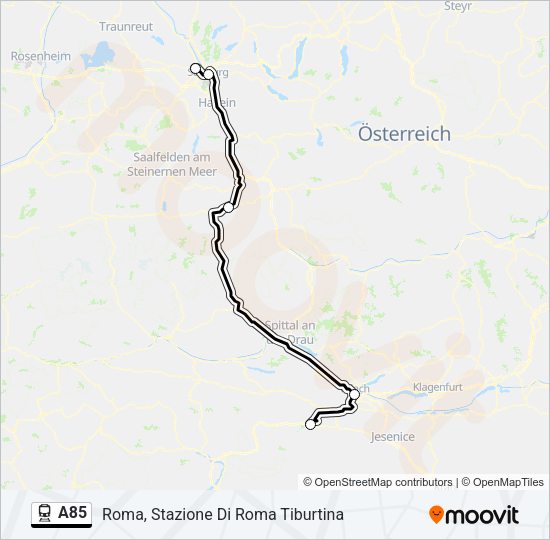 A85 Train Line Map
