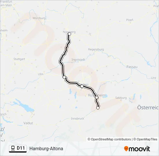 D11 Train Line Map