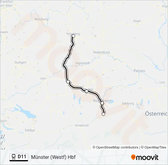 D11 Train Line Map