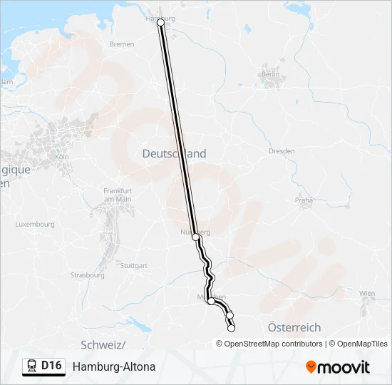 D16 Train Line Map