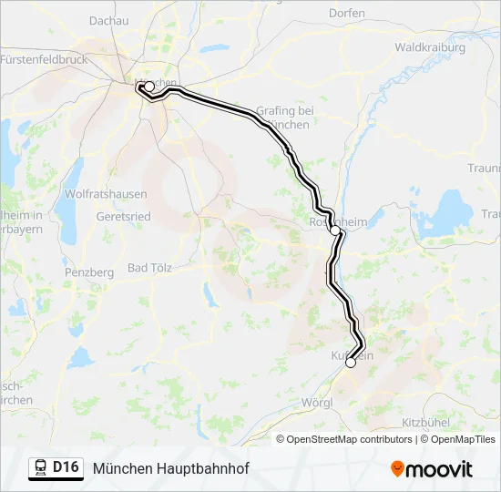D16 Train Line Map
