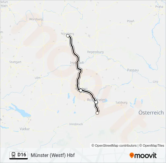 D16 Train Line Map