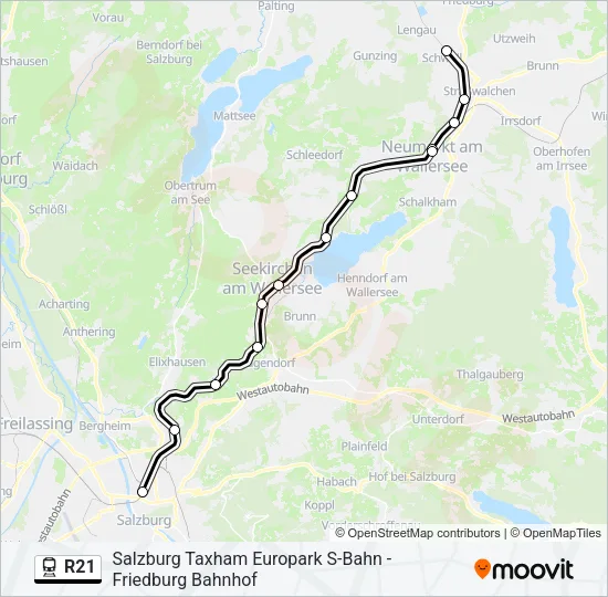 R21 Train Line Map