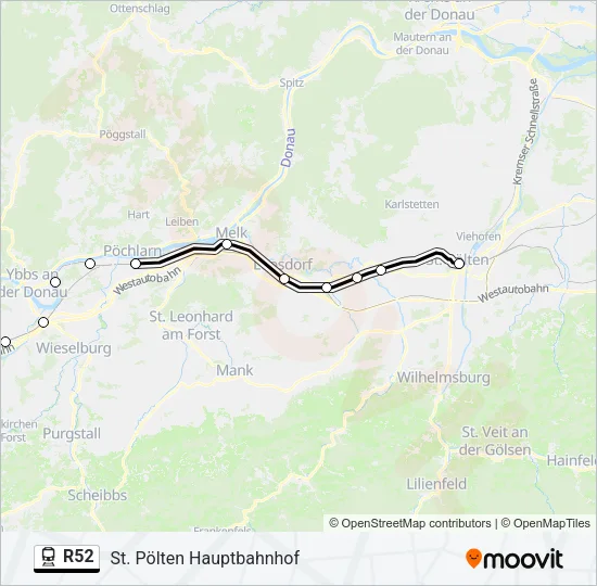 R52 Train Line Map