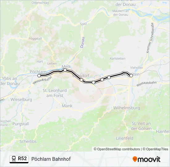 R52 Train Line Map