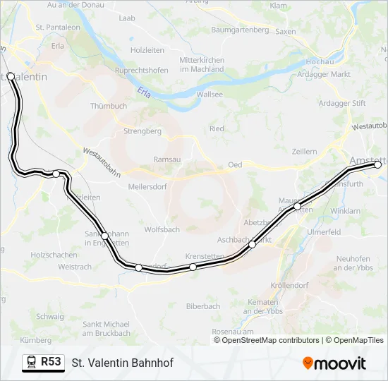 R53 Train Line Map