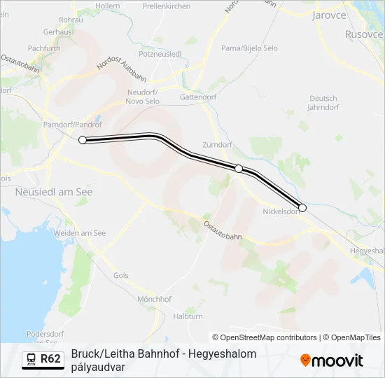 R62 Train Line Map