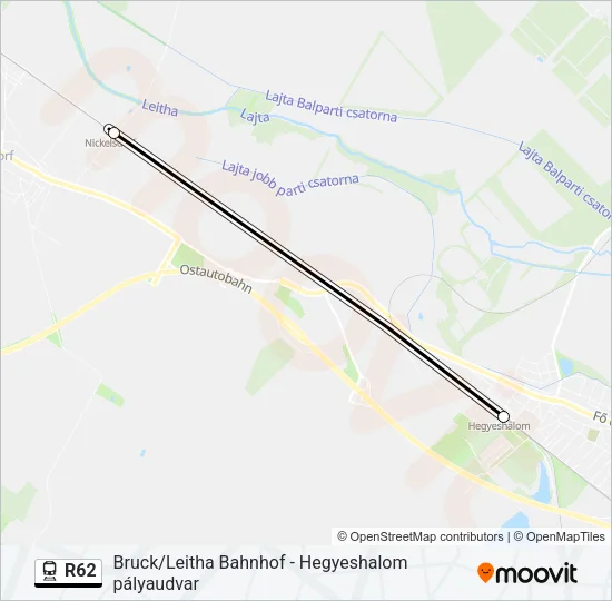 R62 Train Line Map