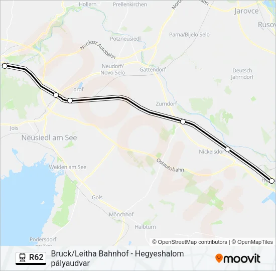 R62 Train Line Map