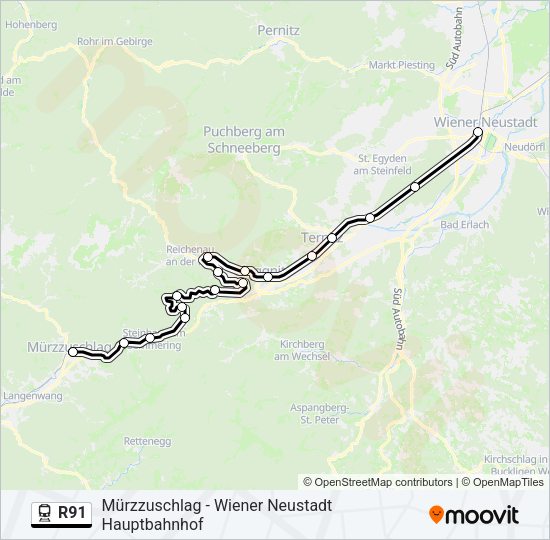 R91 Train Line Map