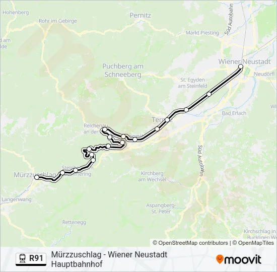 R91 Train Line Map