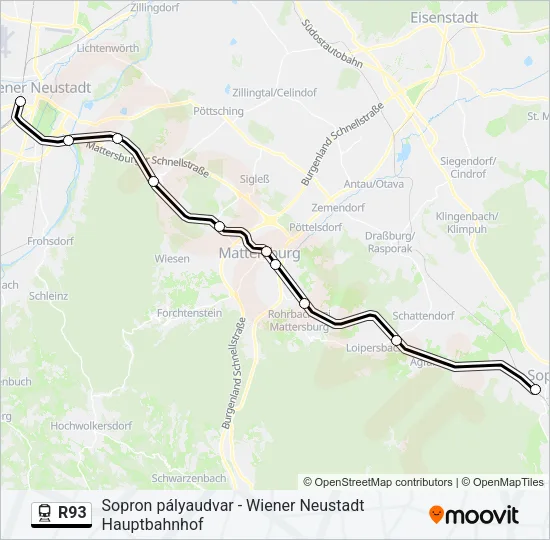 R93 Train Line Map