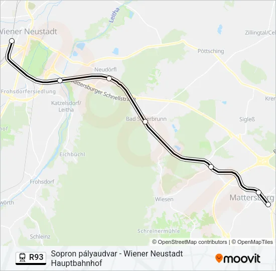 R93 Train Line Map