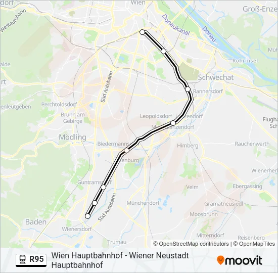 R95 Train Line Map