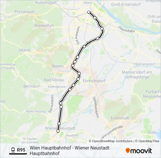 R95 Train Line Map