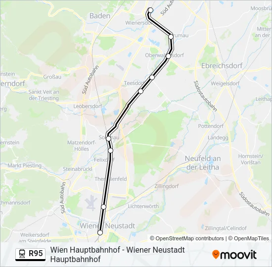 R95 Train Line Map