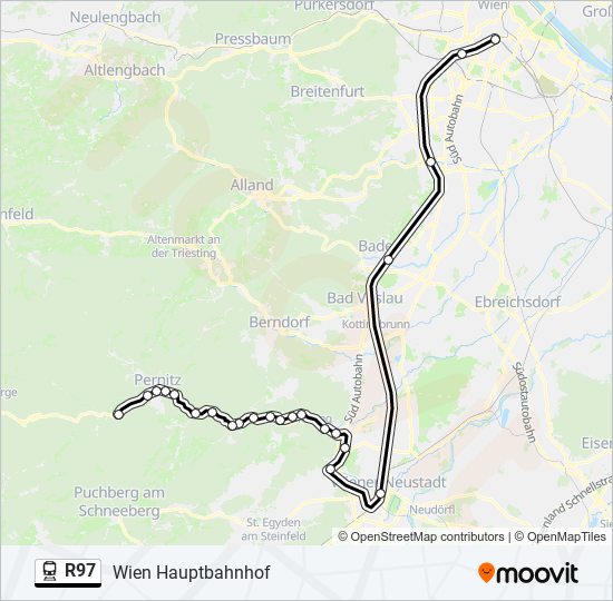 R97 train Line Map