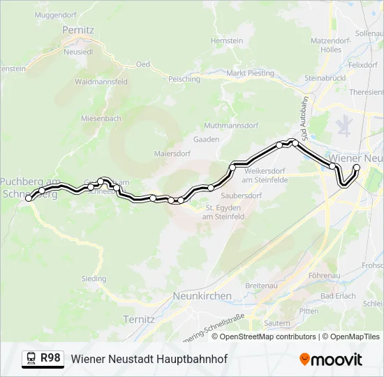 R98 Train Line Map