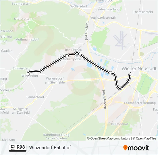 R98 Train Line Map