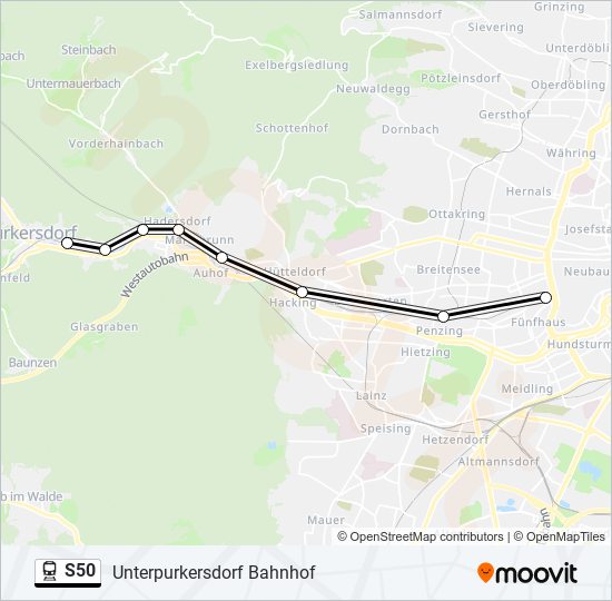 S50 train Line Map