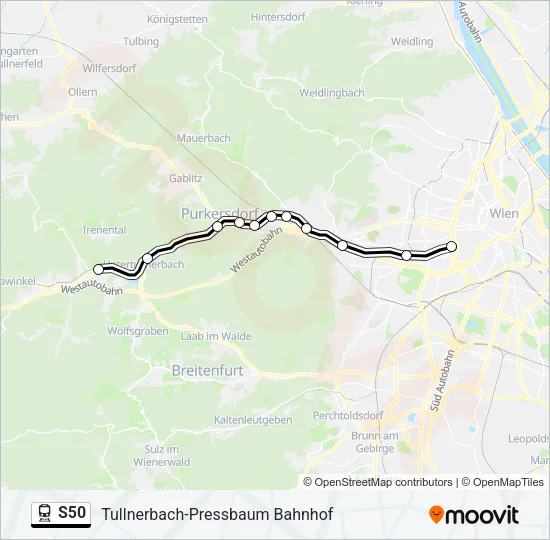 S50 Train Line Map