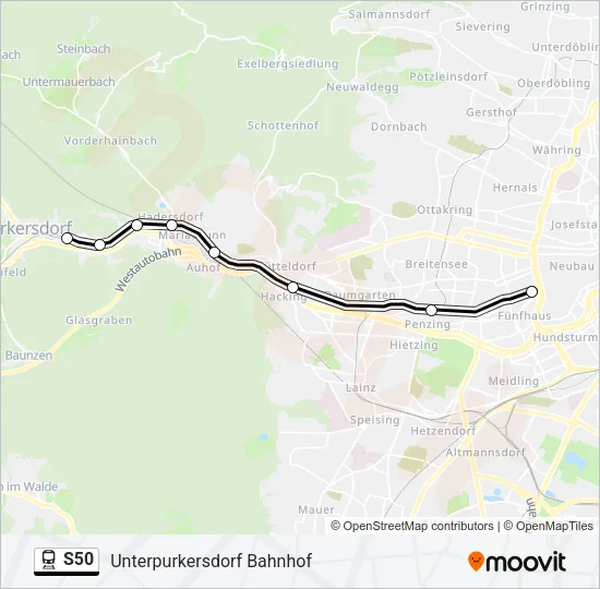 S50 Train Line Map