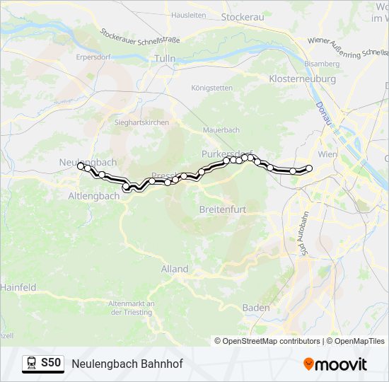 S50 train Line Map