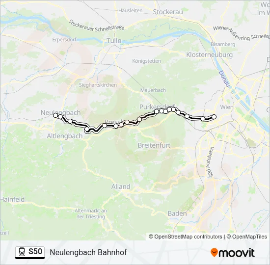 S50 Train Line Map