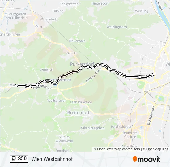 S50 Train Line Map