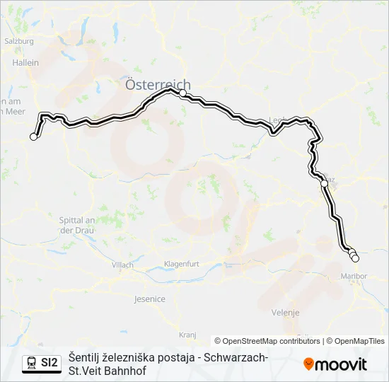 SI2 Train Line Map
