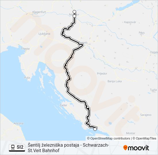 SI2 Train Line Map