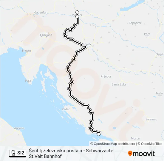 SI2 Train Line Map