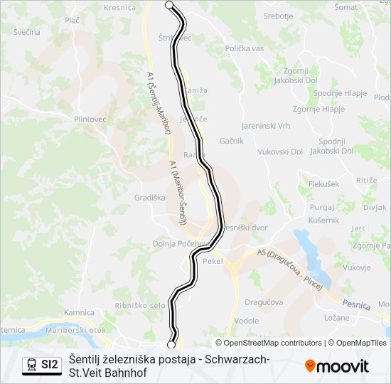 SI2 Train Line Map
