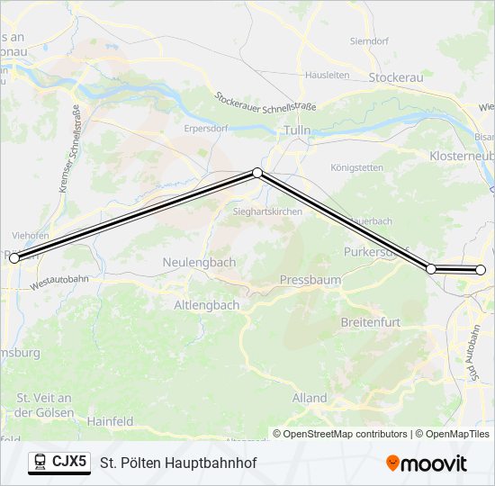 CJX5 train Line Map