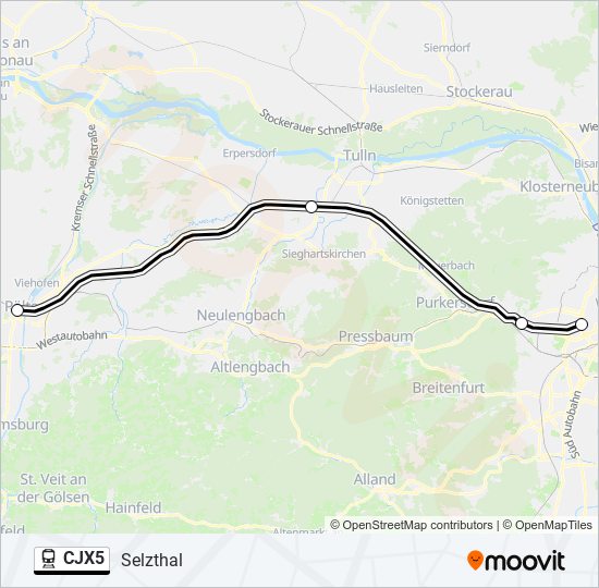 CJX5 train Line Map