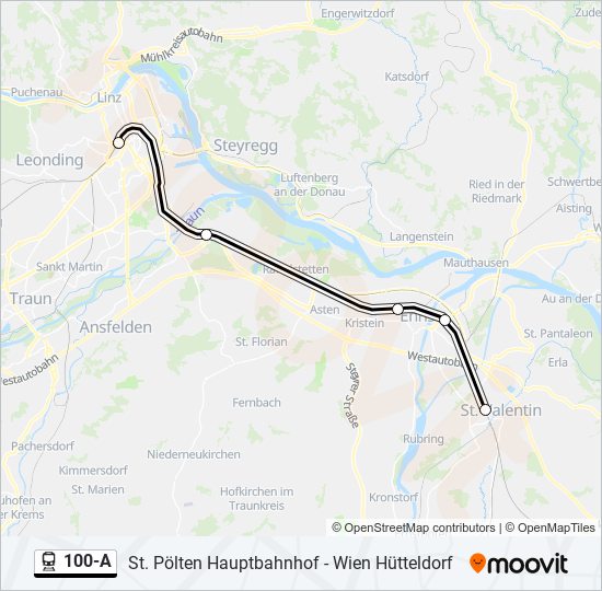 100-A train Line Map