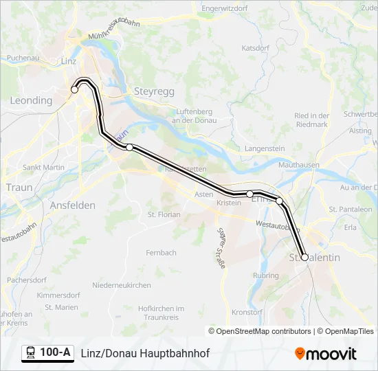 100-A Train Line Map